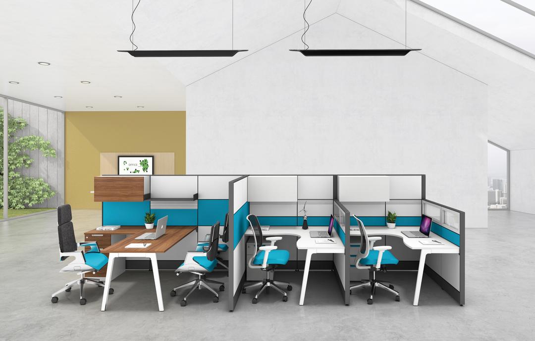 Poste de travail avec écran : l'avenir de la conception de bureaux modulaires